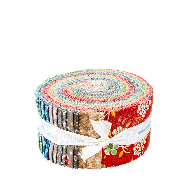 Home Town Holiday 2 1/2" Rolie Polie Lori Holt Home Town Holiday Jelly Roll 2.5" Fabric Strips | RP-14900-40