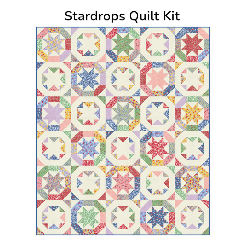 PRESALE Stardrops Custom Quilt Kit With 30s Playtime by Linzee McCray | Quilt Size 60" x 72"