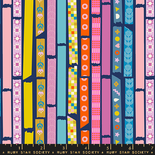 Washi Plus Yay Its Tape Bluebell Yardage by Rashida Coleman Hale for Ruby Star Society | RS1100 13