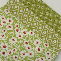 Rosie Custom Fat Quarter Bundle Green by Fig Tree & Co for Moda Fabrics | 3 FQs | Curated Bundle
