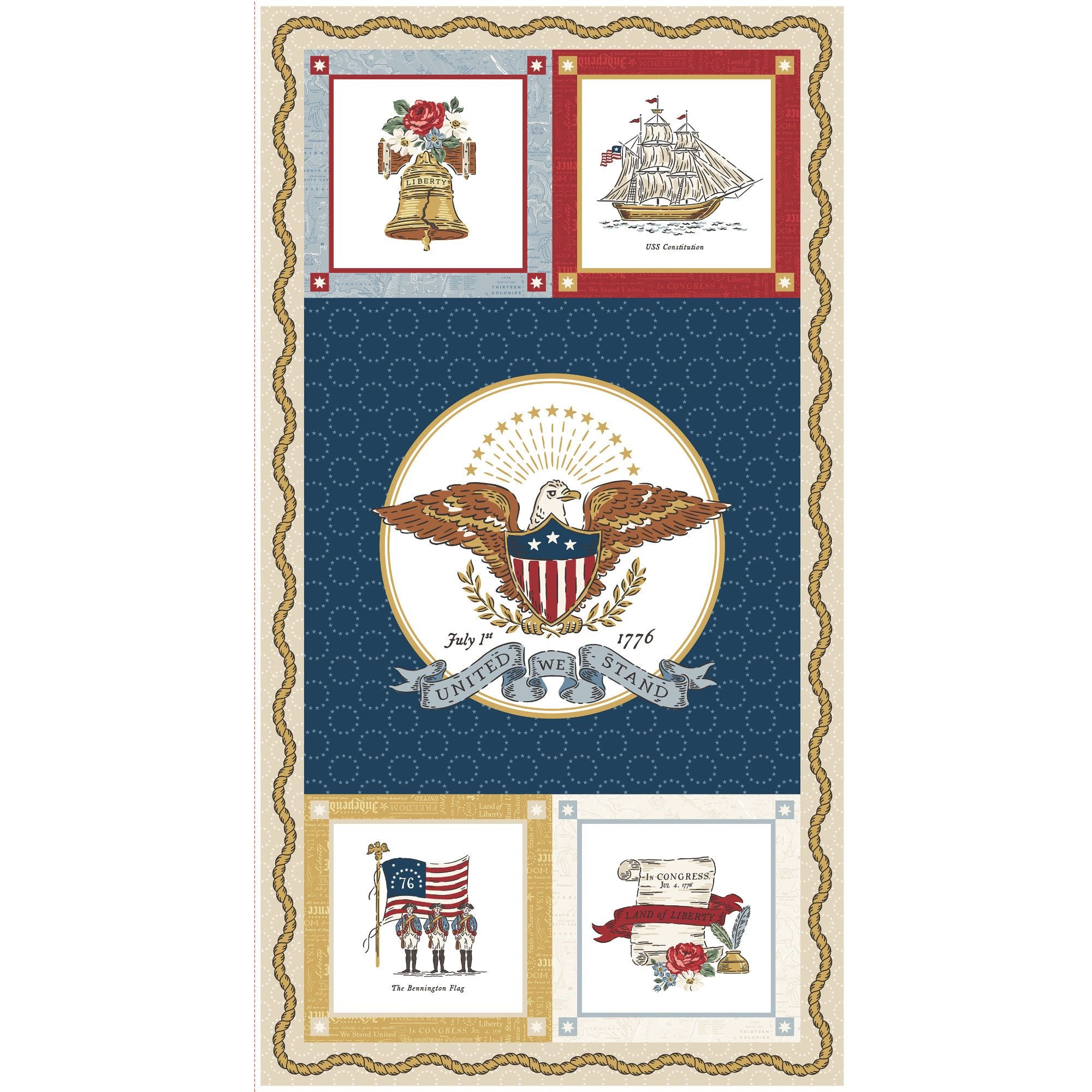 PRESALE Independence Panel by the RBD Designers for Riley Blake Designs | Panel Size  23 1/2" x 43 1/2" | P17338-PANEL