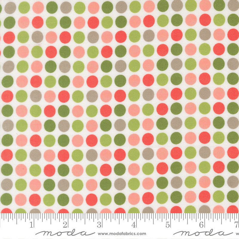 PRESALE Poinsettia and Pear Dots Cloud Yardage by Sherri & Chelsi for Moda Fabrics | 37714 11