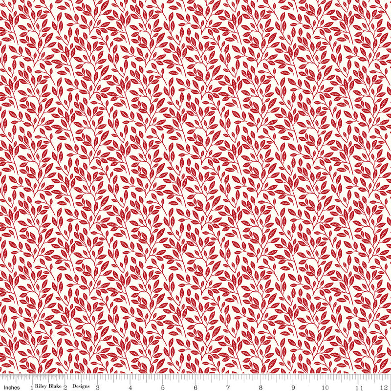 PRESALE Radiant Ruby Leaves Cloud Yardage by Dani Mogstad for Riley Blake Designs | C17263-CLOUD