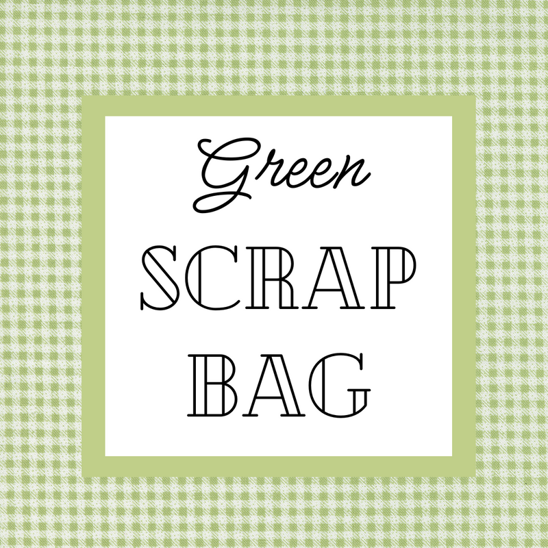 Green Cotton Fabric Scrap Bag | Two Size Options!