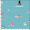 Sunshine and Sandcastles Aqua Swimming Yardage by Belle and Boo for Michael Miller Fabrics |DC11086-AQUA-D