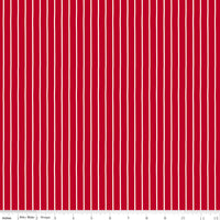 PRESALE Radiant Ruby Stripe Schoolhouse Yardage by Dani Mogstad for Riley Blake Designs | C17264-SCHOOLHOUSE