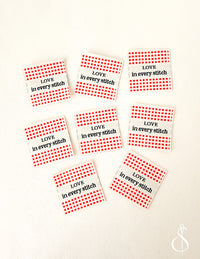 Minki Kim Check Love Woven Labels | 8 Woven Labels | P178-SIWL15