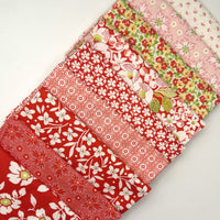 Summers End Custom Fat Quarter Bundle Red by Fig Tree & Co for Moda Fabrics | 9 FQs | Curated Bundle
