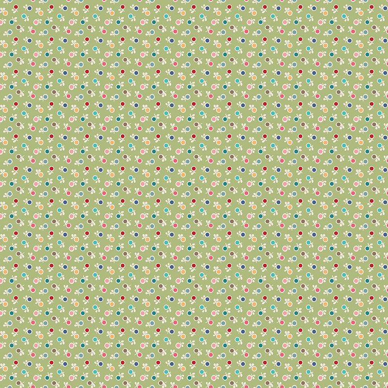Sale! Bee Dots Lettuce Kathy Yardage by Lori Holt for Riley Blake Designs | C14166 LETTUCE