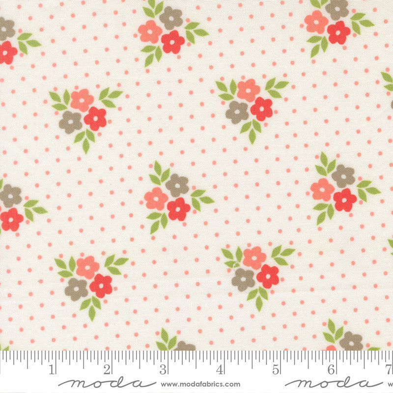 PRESALE Poinsettia and Pear Bouquet Cloud Yardage by Sherri & Chelsi for Moda Fabrics | 37712 11