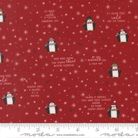 PRESALE Chilly Mr Penguin Red Yardage by Sweetwater for Moda Fabrics | 55711 12