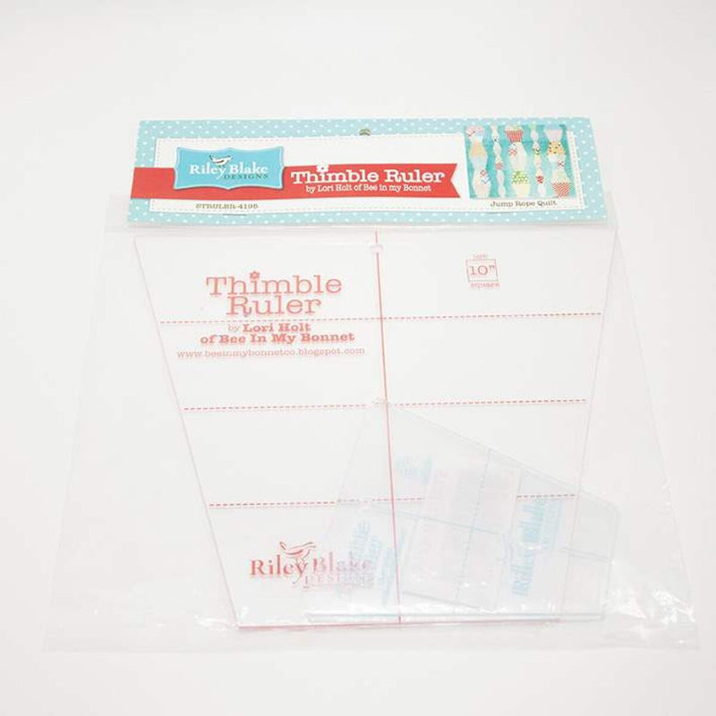 Sale! Lori Holt Thimble Rulers 10" and 5" Rulers for Precut Fabric Squares Rotary Thimble Shapes