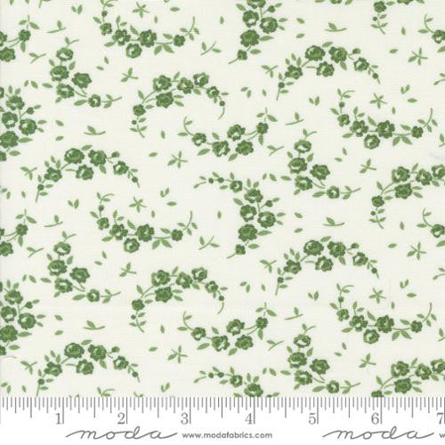 Shoreline Cream Green Floral Yardage by Camille Roskelley for Moda Fabrics |55308 25