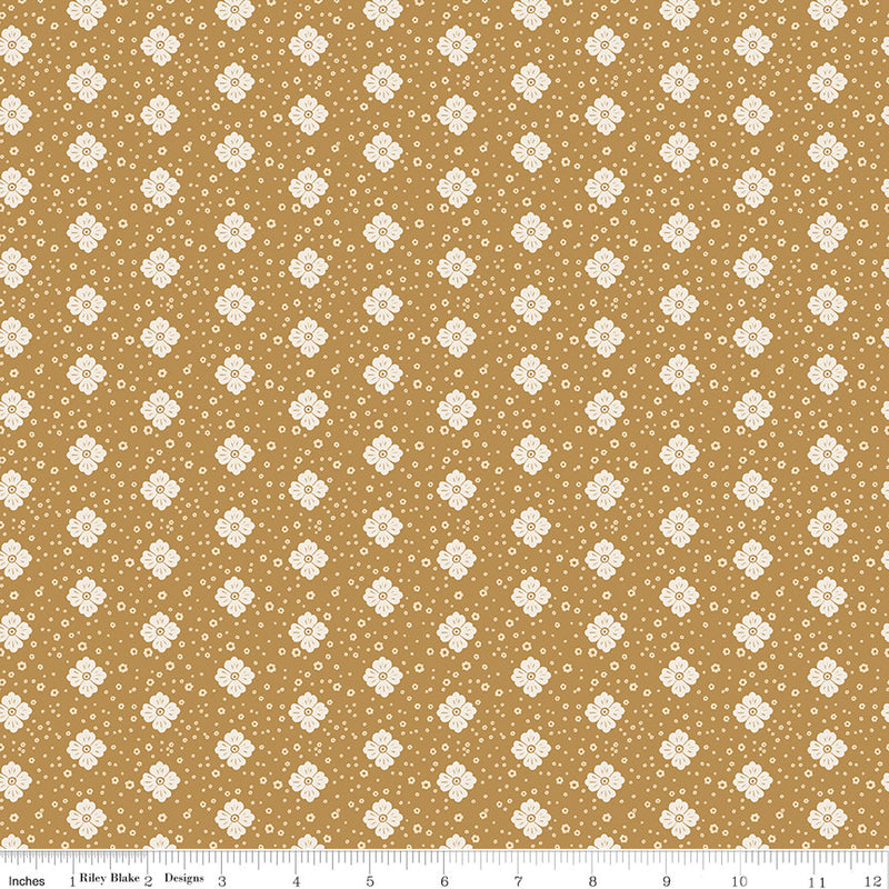 The Old Garden Gold Alexandre Yardage by Danelys Sidron for Riley Blake Designs | C14234 GOLD High Quality Quilting Cotton Fabric