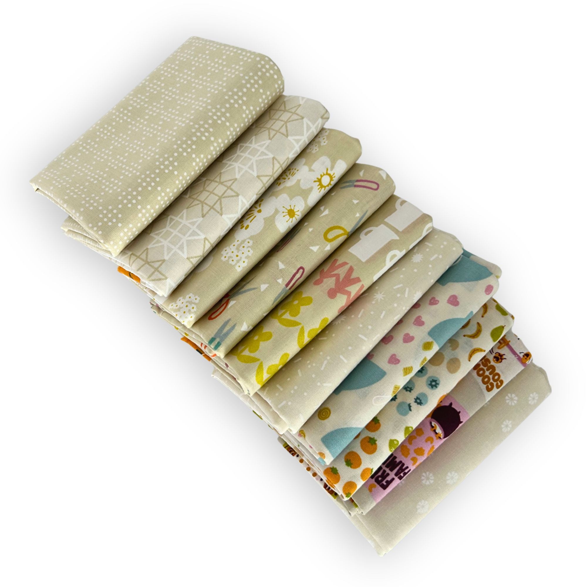 Ruby Star Fat Quarter Bundle Low Volume | Ruby Star Society |10 Fat Quarters | Curated Bundle