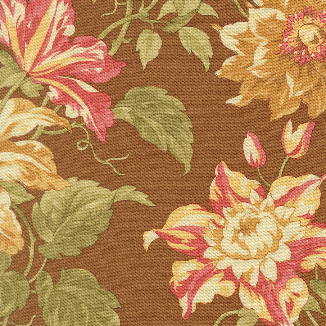PRESALE Butternut and Sage Harvest Floral Cinnamon Yardage by Fig Tree & Co for Moda Fabrics | 35440 18