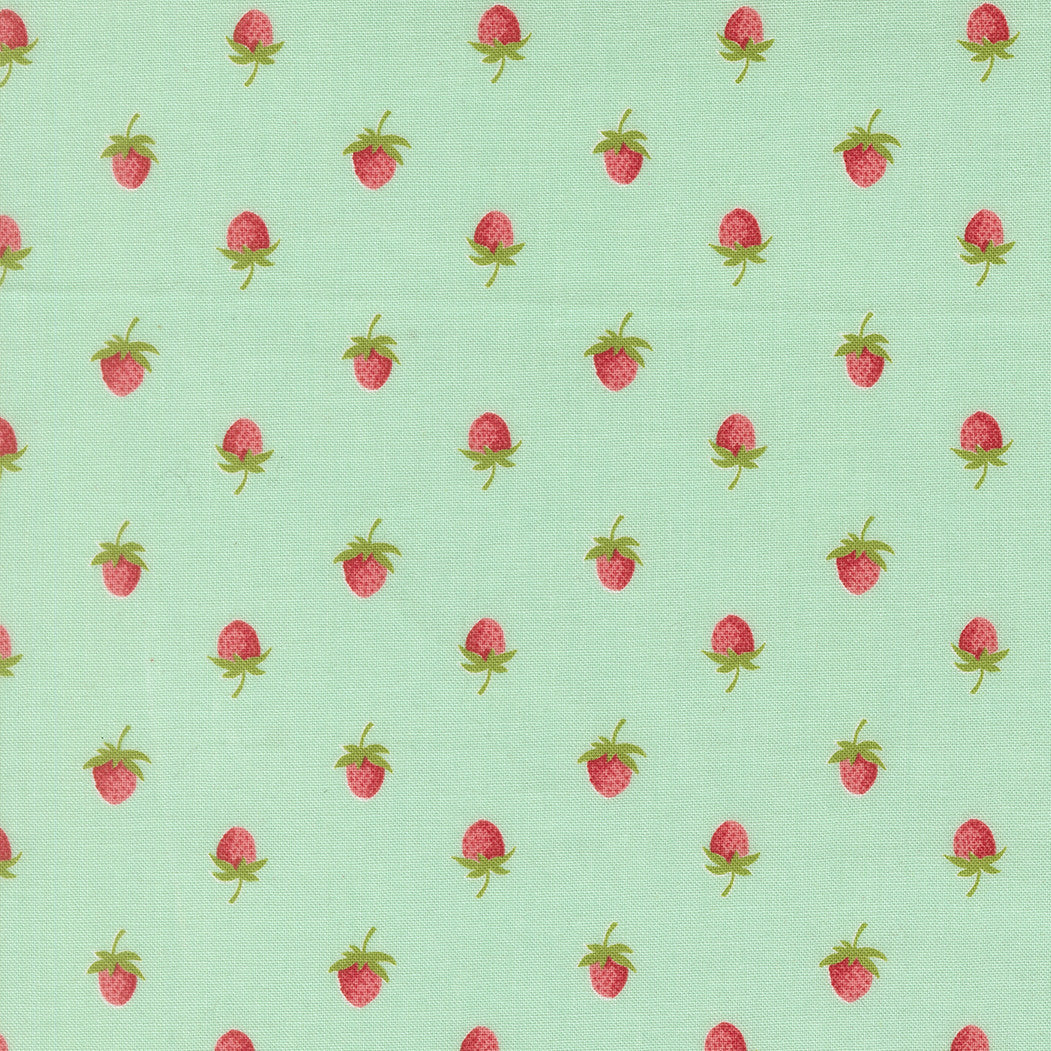 PRESALE Bloomsberry Berries Aqua Yardage by Camille Roskelley for Moda Fabrics | 55352 13