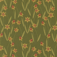 Bee Garden Darling Daffodils Metallic Ivy by Gingiber for Moda Fabrics | 48413 12M