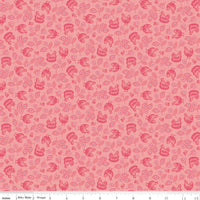 PRESALE Farmers Daughter Hens & Chicks Coral Yardage by Lori Holt of Bee in My Bonnet | C17160-CORAL