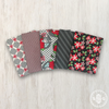 Kitty Christmas Custom Fat Quarter Coal Colorway Bundle by Urban Chiks | Curated Bundle 5 Fat Quarters