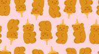 Egg and Friends Honey Bears Candy Pink Yardage by Kimberly Kight for Ruby Star Society | RS3092 12