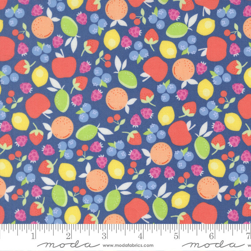 Fruit Salad Fruit Cup Cobalt Yardage by Corey Yoder for Moda Fabrics | 29242 24