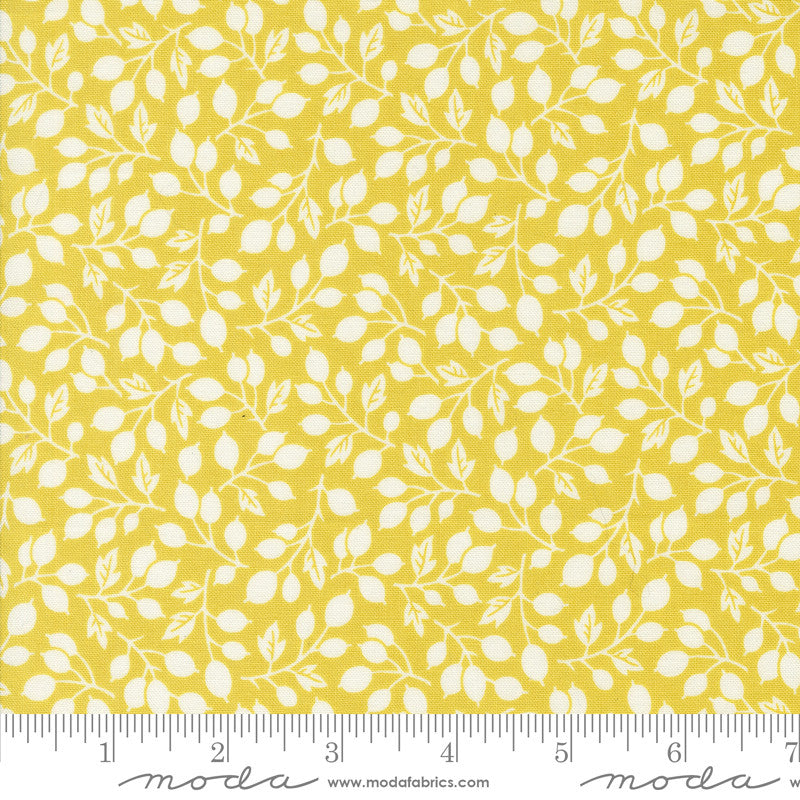 Portofino Olive Branch Citron Yardage by Fig Tree & Co for Moda Fabrics | 35393 27