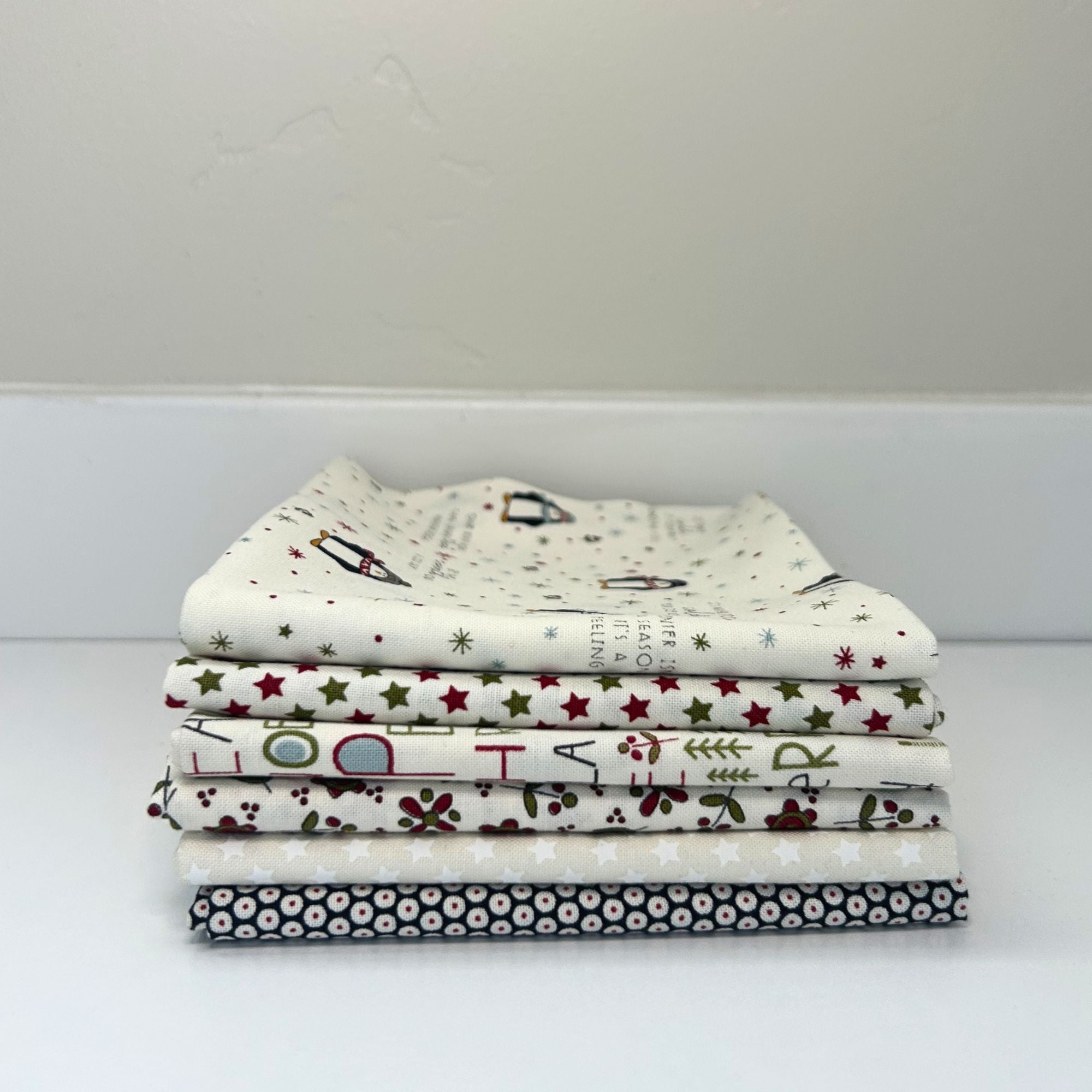 Fat Quarter Bundle Vanilla | Chilly by Sweetwater for Moda Fabrics | 6 Fat Quarters | Curated Bundle