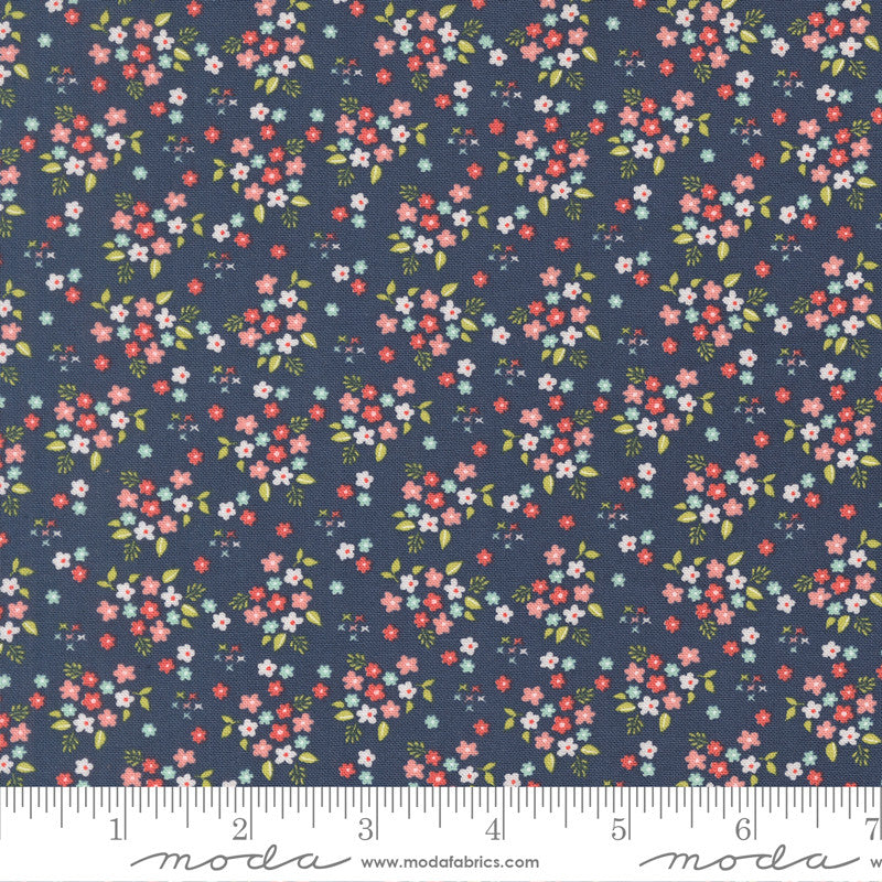 PRESALE Delightfully Yours Posie Navy by Sherri & Chelsi for Moda Fabrics | 37705 19