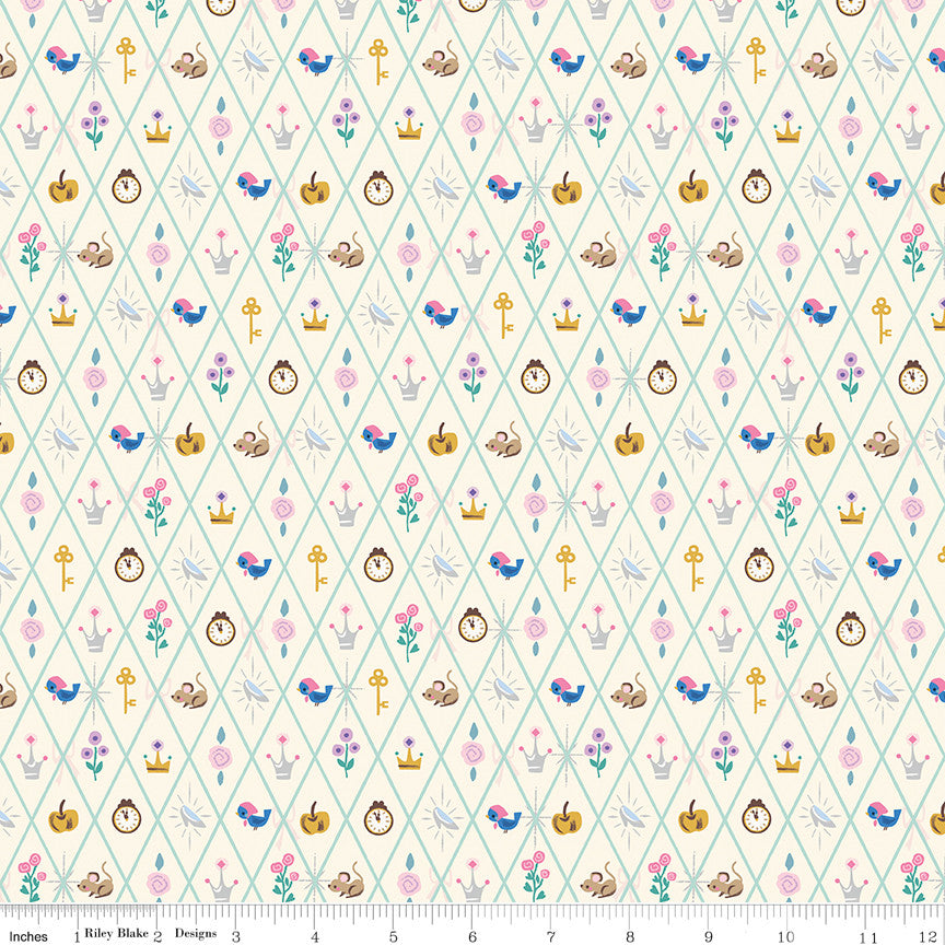 Wishes Diamond Vintage White Sparkle Yardage by Jill Howarth for Riley Blake Designs | SC18075-VINTAGEWHITE