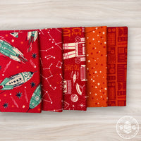 321 Blast Off Galaxy Custom Fat Quarter Bundle Mars Saturn by Stacy Iest Hsu for Moda Fabrics | 5 Fat Quarters