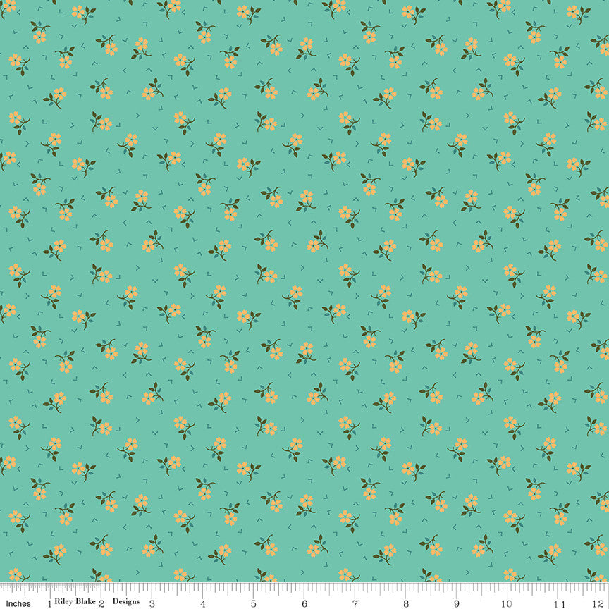 PRESALE Baked With Love Thankful Sea Glass Yardage by Lori Holt of Bee in My Bonnet | C17796-SEAGLASS