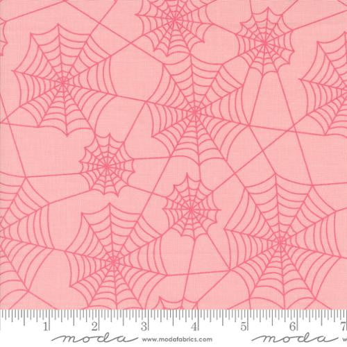 Hey Boo Bubble Gum Pink Webs Yardage by Lella Boutique for Moda Fabrics | 5213 13  | Cut Options Available