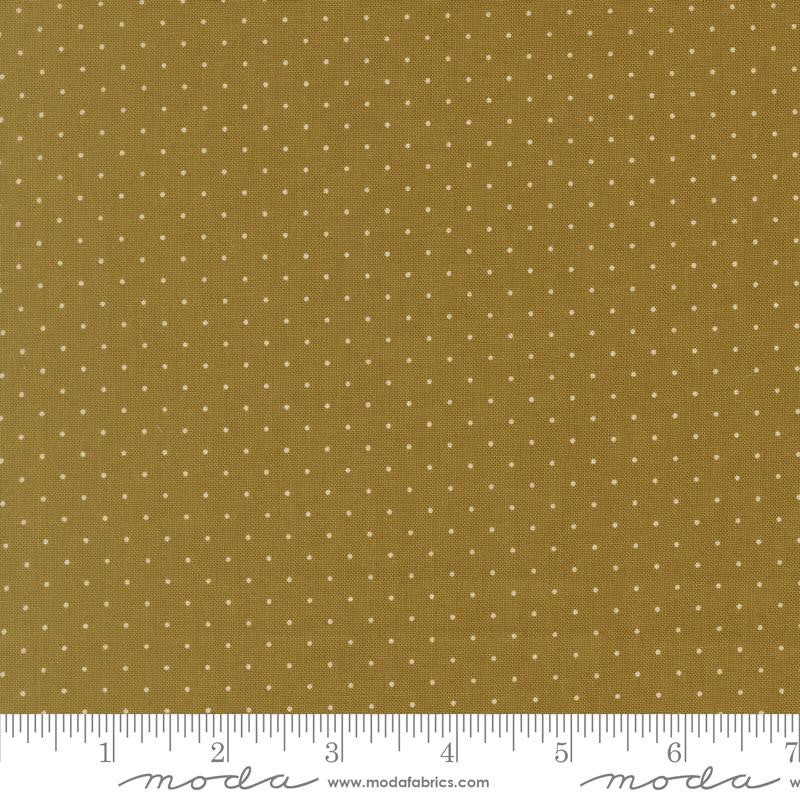 PRESALE Butternut and Sage Pindot Olive Yardage by Fig Tree & Co for Moda Fabrics | 35446 14