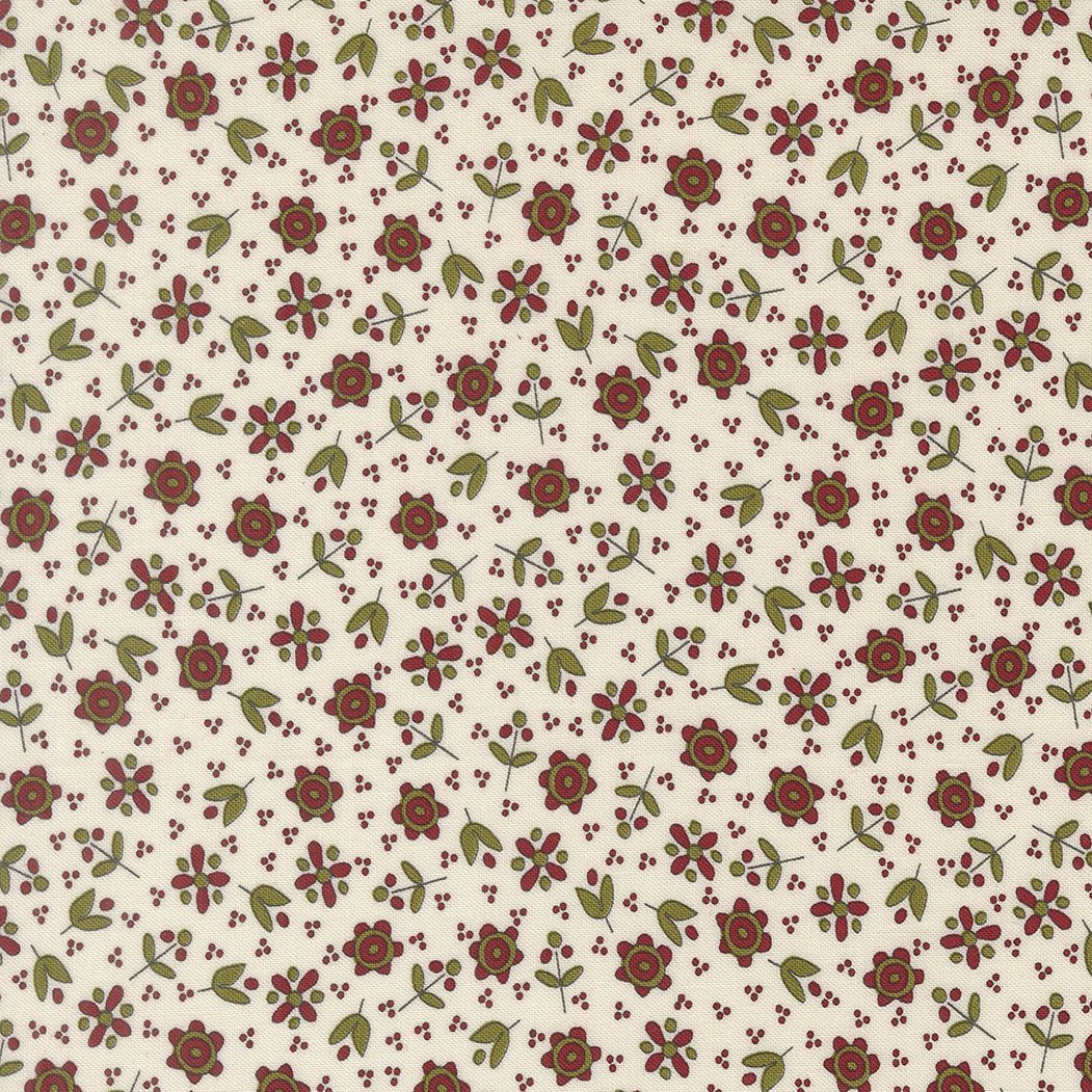 PRESALE Chilly Christmas Flowers Vanilla Yardage by Sweetwater for Moda Fabrics | 55712 11