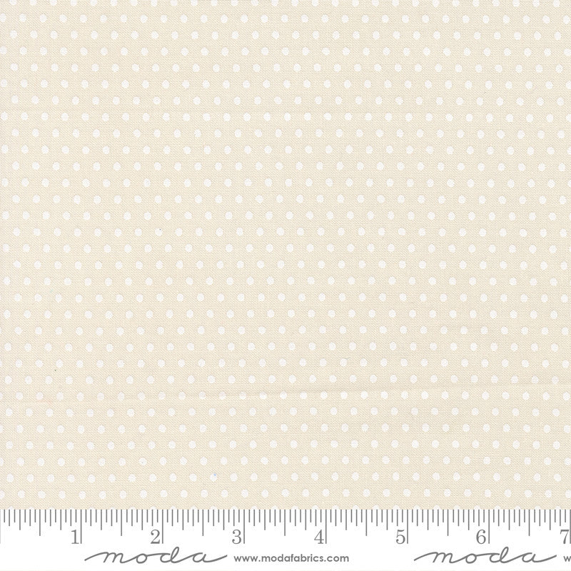 Animal Park Fun Dotty Dot Dove Natural Yardage by Stacy Iest Hsu for Moda Fabrics | 20967 21