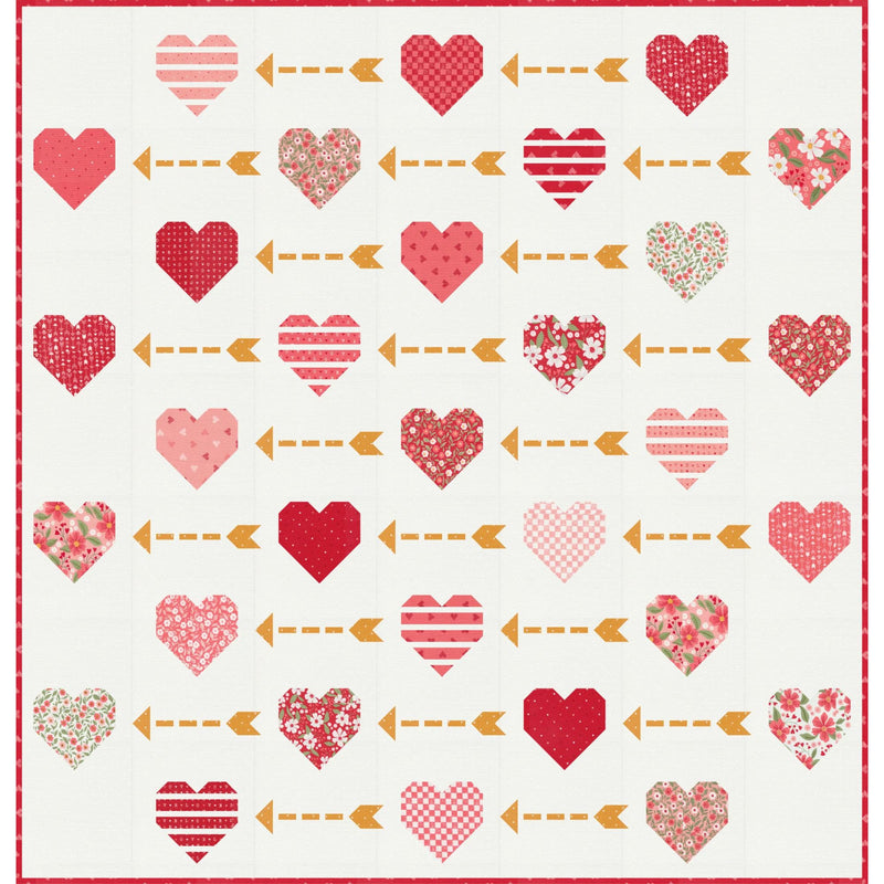 Playing Cupid Quilt Pattern by Lella Boutique for Moda Fabrics | Featuring Love Blooms | Layer Cake Friendly