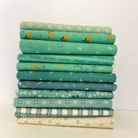 Fat Quarter Bundle Sea Glass | Baked With Love by Lori Holt of Bee in My Bonnet | 11 Fat Quarters | Curated Bundle
