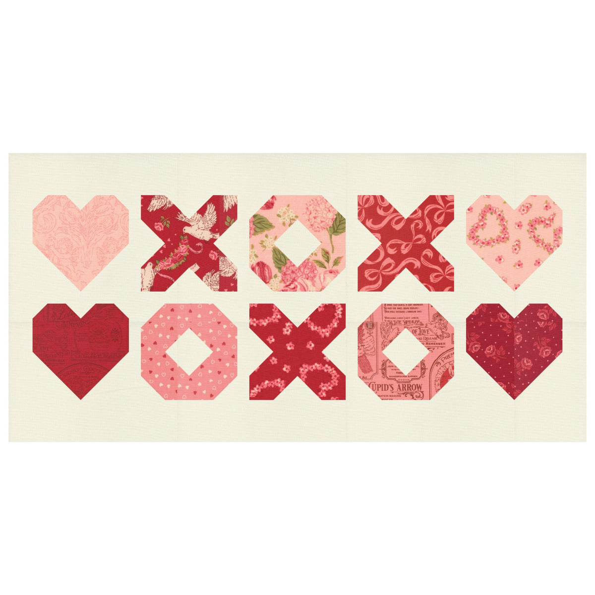 PRESALE Sweetheart Pillow Kit With Je T'aime by Stacy Iest Hsu for Moda Fabrics | Project Size 12” x 24”