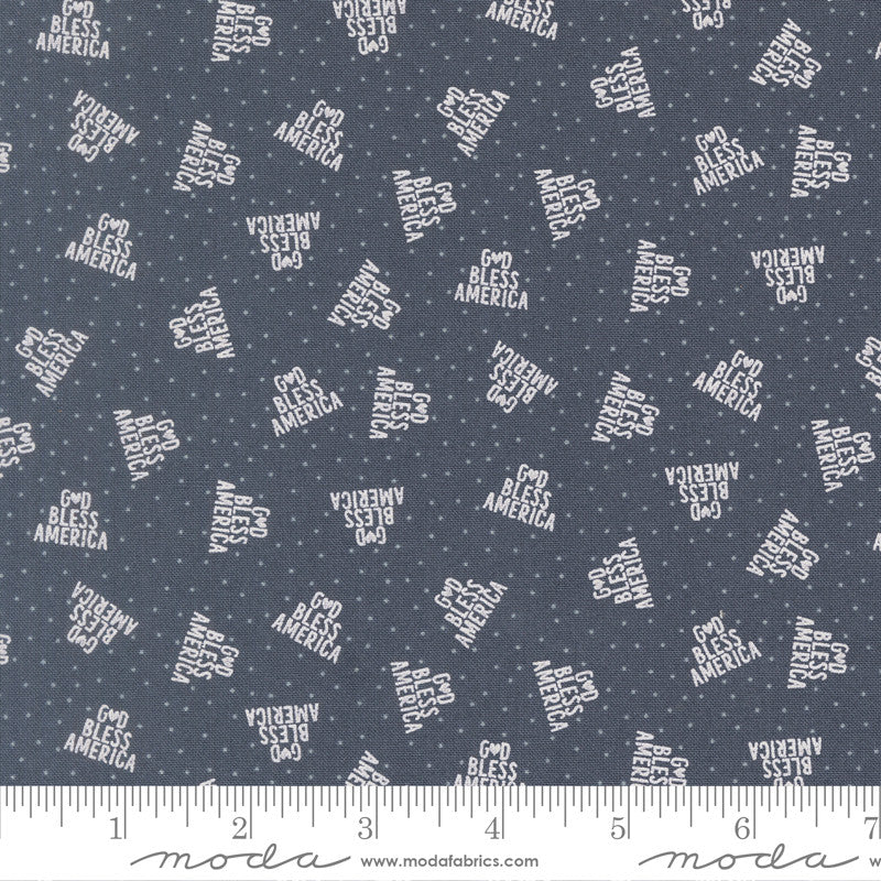 PRESALE Independence Day God Bless America Indigo Yardage by Sweetwater for Moda Fabrics | 55724 14