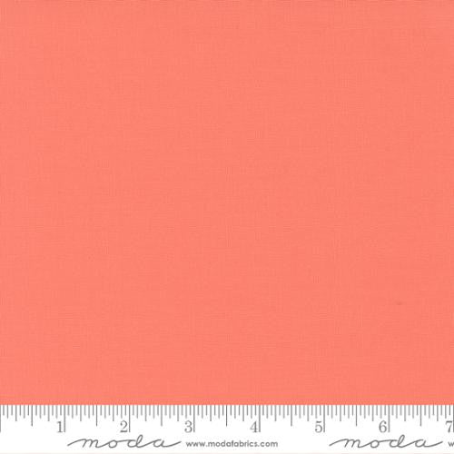 Bella Solid Coral Yardage by Moda Fabrics  | 9900 147  | Solid Quilting Cotton | High Quality Solid Fabric