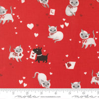 PRESALE Funny Valentine Kitty Rose Yardage by Lizzy House for Moda Fabrics | 37140 16