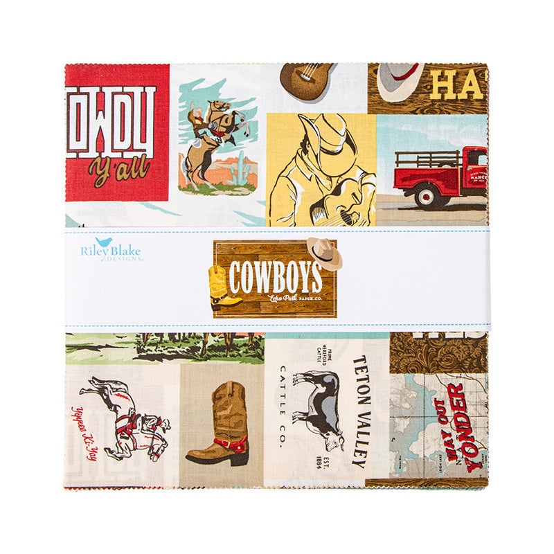 Cowboys 10" Stacker by Echo Park Paper Co. for Riley Blake Designs | 10" Precut Squares | 10-15490-42