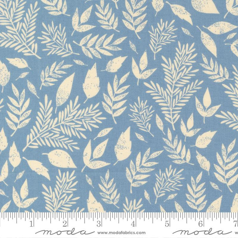 Flower Press Sky Scattered Leaf Yardage by Katharine Watson for Moda Fabrics | 3303 14