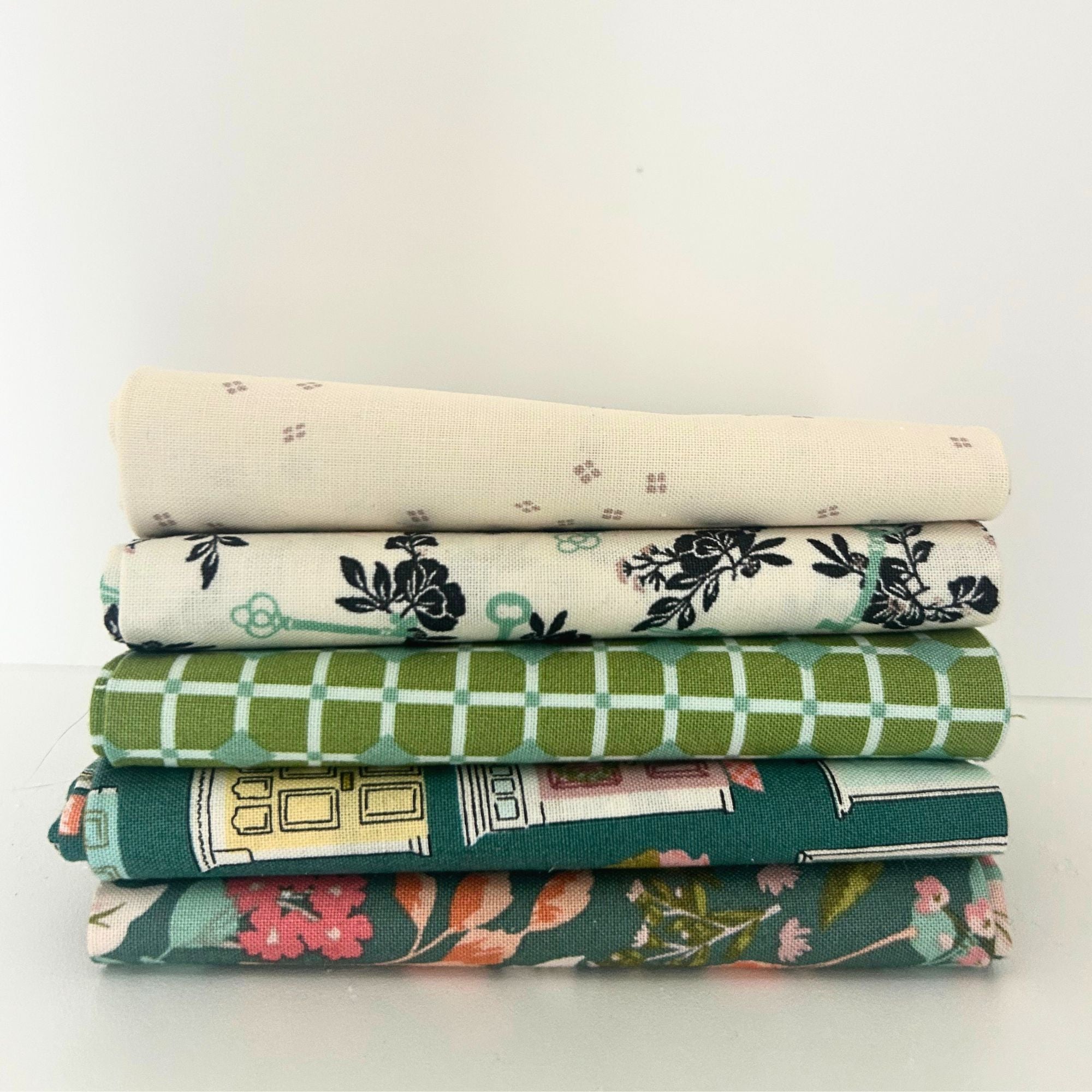 Fat Quarter Bundle | Blossom Lane by Katherine Lenius for Riley Blake Designs| 5 Fat Quarters | Curated Bundle