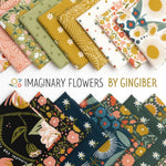 Imaginary Flowers Golden Wispy Yardage by Gingiber for Moda Fabrics | 48384 17