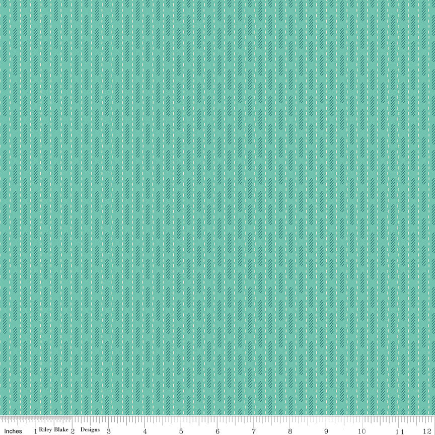 PRESALE Baked With Love Dish Towel Sea Glass Yardage by Lori Holt of Bee in My Bonnet | C17786-SEAGLASS