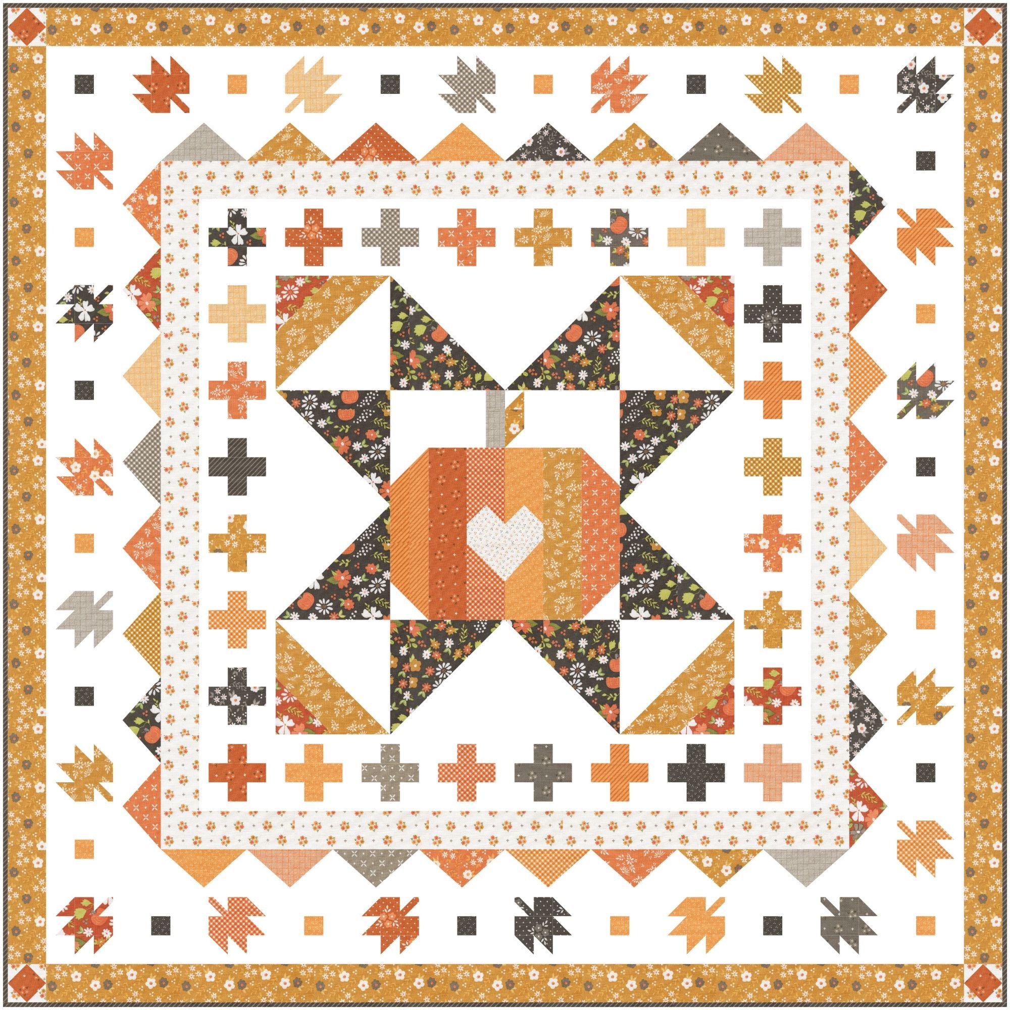 PRESALE October Days Quilt Kit With Birch and Willow by Sherri & Chelsi for Moda Fabrics | Quilt Size 52 1/2” x 52 1/2”