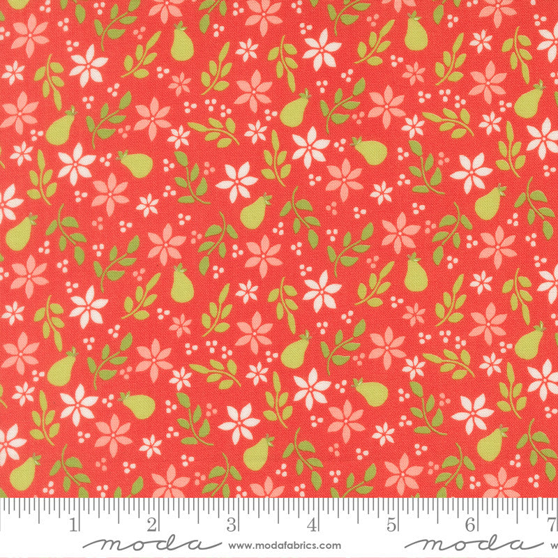 PRESALE Poinsettia and Pear Pear Geranium Yardage by Sherri & Chelsi for Moda Fabrics | 37711 16