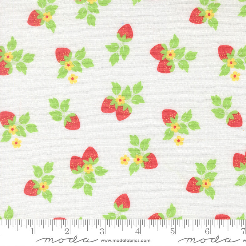 Fruit Salad Strawberries Off White Yardage by Corey Yoder for Moda Fabrics | 29243 11
